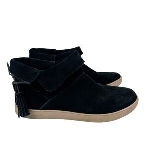 Koolabura by Ugg Skyller Suede Tassel Boots Convertible Top Black Winter Shoes 7